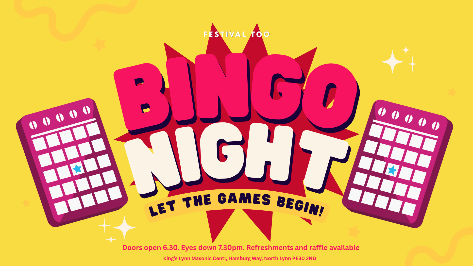 Fundraiser at BINGO - Festival Too Festive Fundraiser